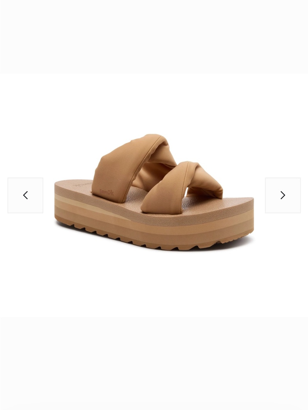 NWT Sanuk Size 8 Yoga Twist-n-Slide Women’s Platform Sandals